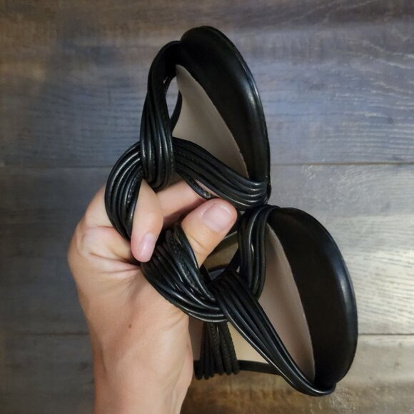 New Stuart Weitzman Twist Block 75 Sandals Womens 9.5 Black Luxury Designer Chic - Picture 3 of 10